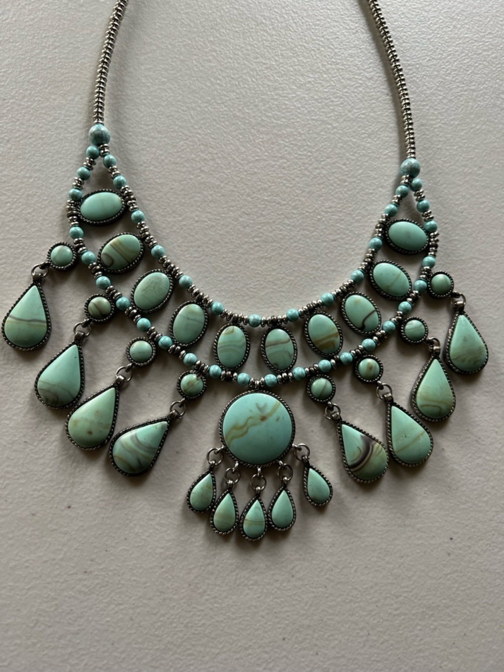 torrid Turquoise Teardrop Statement Bib Necklace